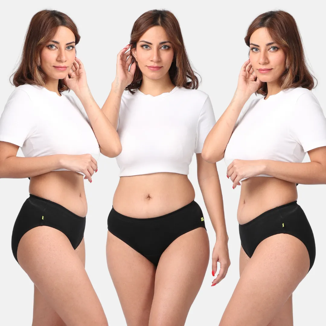 Incontinence Panties | Mid Waist | Leakproof Crotch | Absorbs 25ml Of Leaks | Reusable & Washable | Pack Of 3 - Image 10