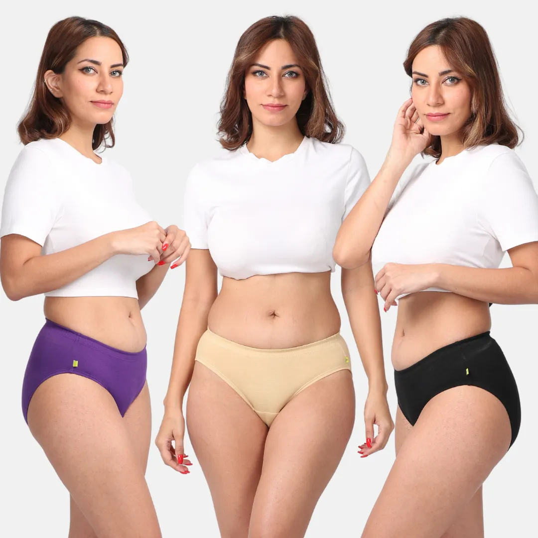 Incontinence Panties | Mid Waist | Leakproof Crotch | Absorbs 25ml Of Leaks | Reusable & Washable | Pack Of 3 - Image 14