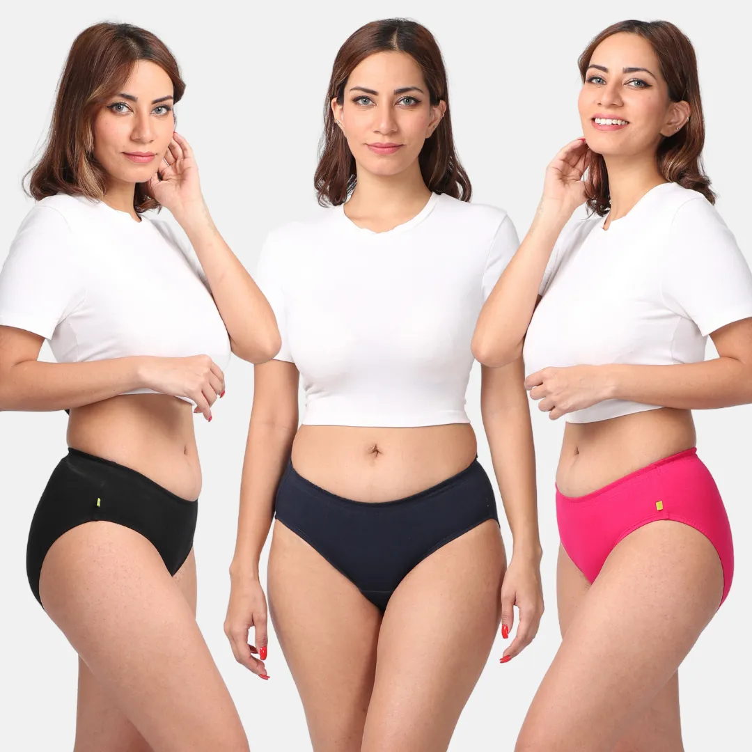Incontinence Panties | Mid Waist | Leakproof Crotch | Absorbs 25ml Of Leaks | Reusable & Washable | Pack Of 3 - Image 15