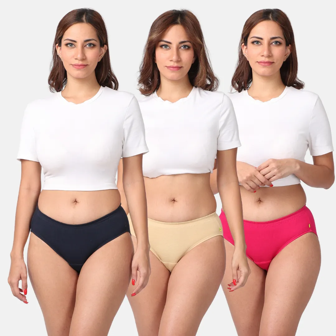 Incontinence Panties | Mid Waist | Leakproof Crotch | Absorbs 25ml Of Leaks | Reusable & Washable | Pack Of 3 - Image 18