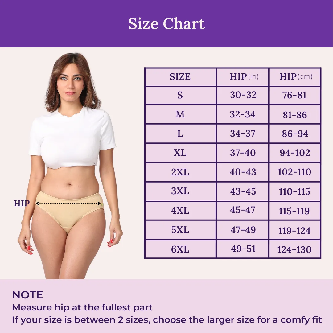 Incontinence Panties | Mid Waist | Leakproof Crotch | Absorbs 25ml Of Leaks | Reusable & Washable | Pack Of 3 - Image 3