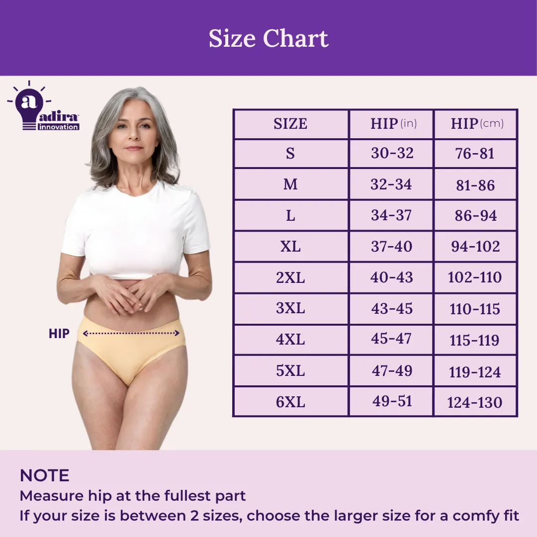 Incontinence Panties | Mid Waist | Leakproof Crotch | Absorbs 25ml Of Leaks | Reusable & Washable | Pack Of 3 - Image 3