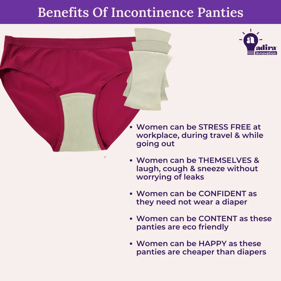 Incontinence Panties | Mid Waist | Leakproof Crotch | Holds Leaks Up To 25ml | Full Hip & Back Coverage | Pack Of 2 - Image 7