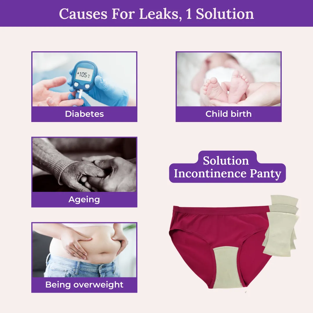 Incontinence Panties | Mid Waist | Leakproof Crotch | Holds Leaks Up To 25ml | Full Hip & Back Coverage | Pack Of 2 - Image 8