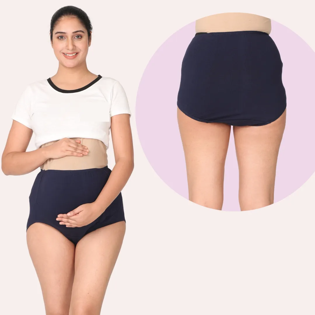 Maternity Belly Panel Panty | High Waist Full Coverage | Full Belly Support | Recommended For 3rd Trimester - Image 4