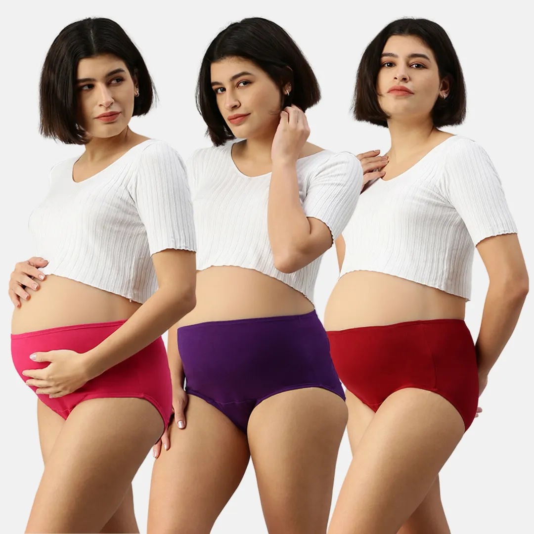Maternity Panty With Hygiene Patch | Anti-Microbial | Full Coverage | 3-Pack - Image 10