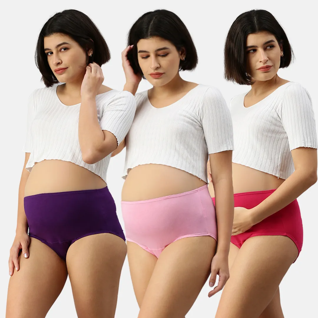 Maternity Panty With Hygiene Patch | Anti-Microbial | Full Coverage | 3-Pack - Image 12