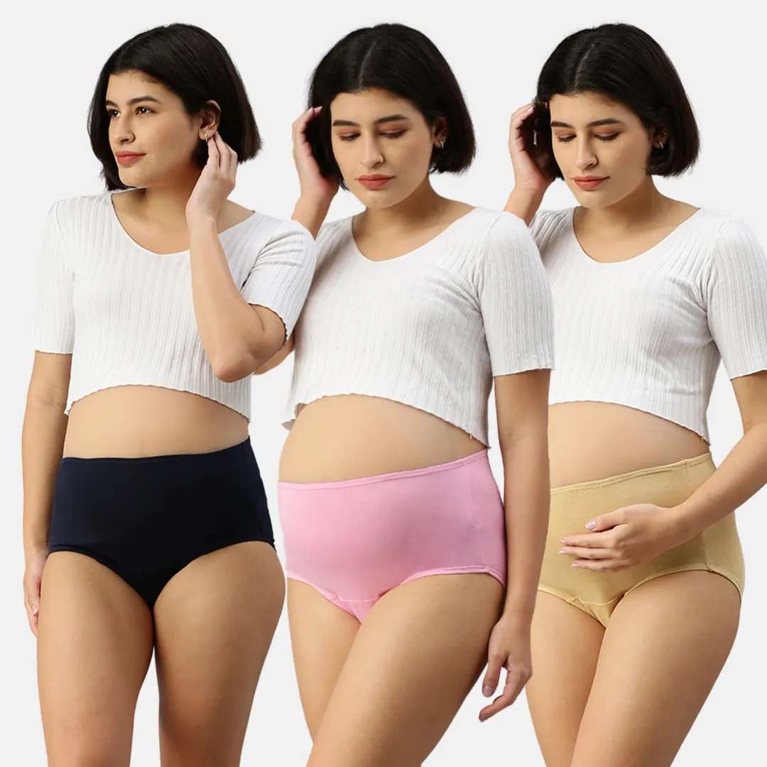 Maternity Panty With Hygiene Patch | Anti-Microbial | Full Coverage | 3-Pack - Image 14
