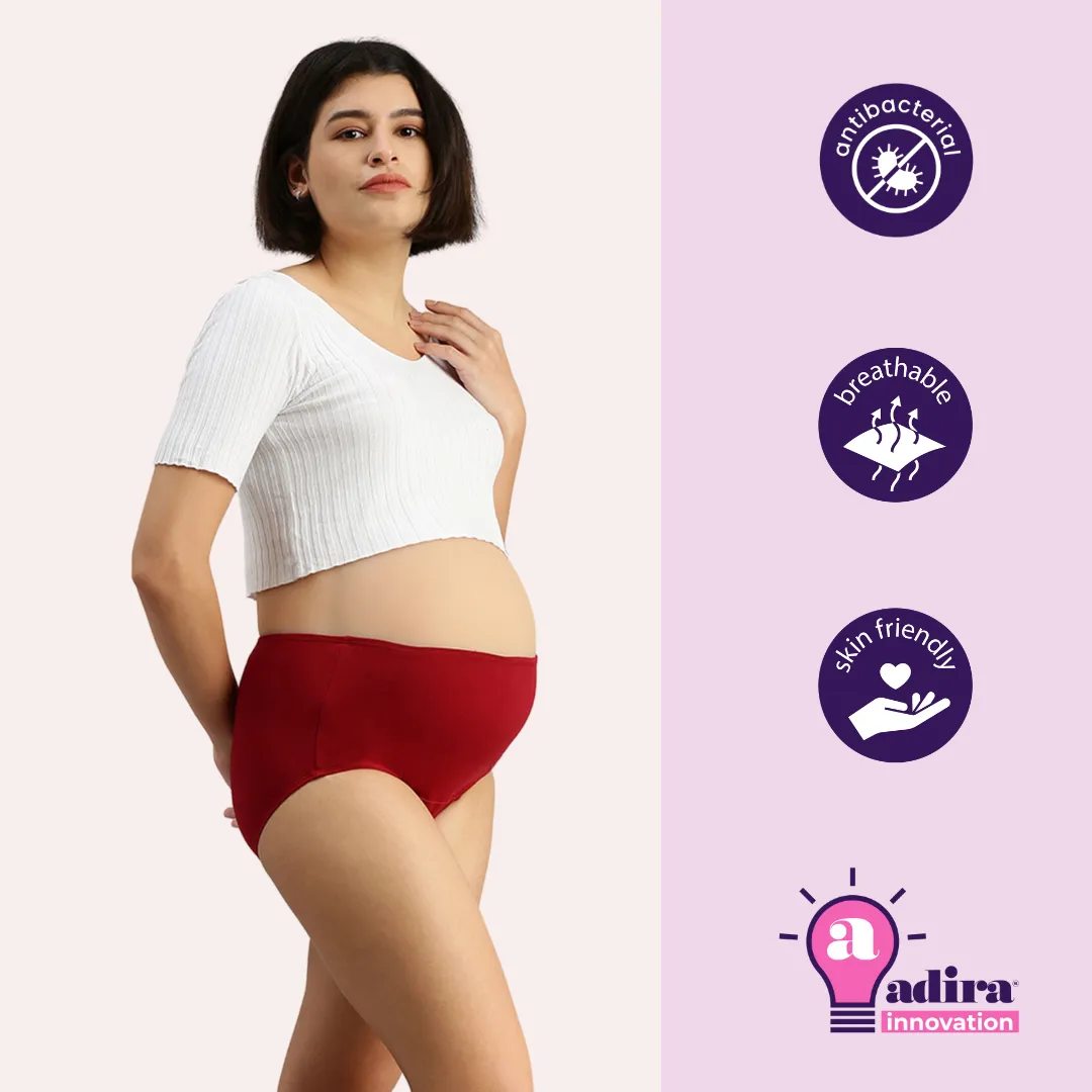 Maternity Panty With Hygiene Patch | Anti-Microbial | Full Coverage | 3-Pack - Image 6