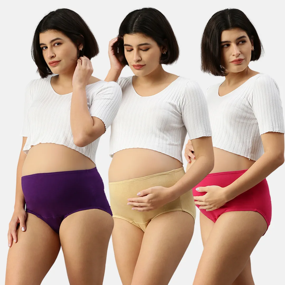 Maternity Panty With Hygiene Patch | Anti-Microbial | Full Coverage | 3-Pack - Image 8