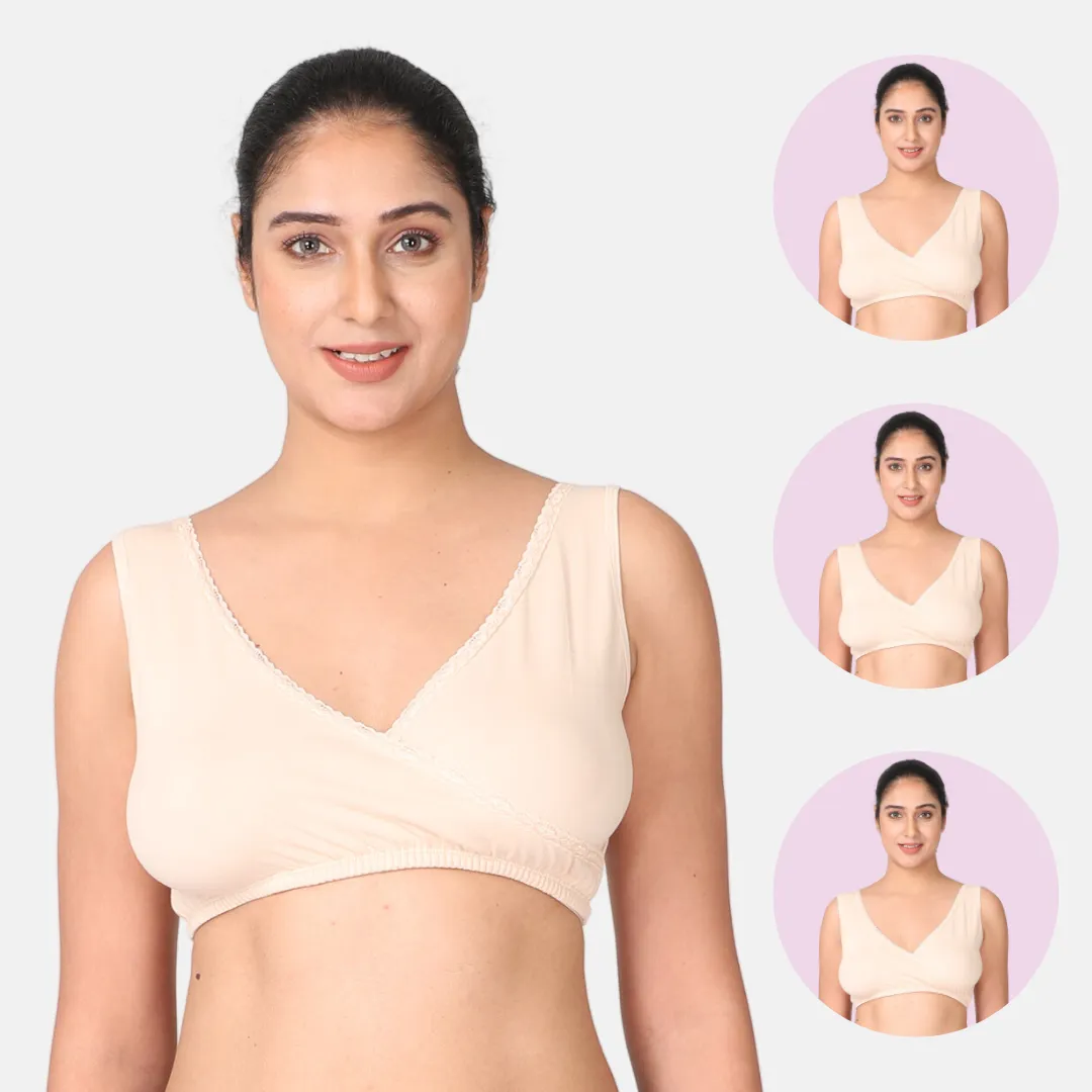 Nursing Bra | Pull-Over Neckline | Wide Straps | 3-Pack - Image 12