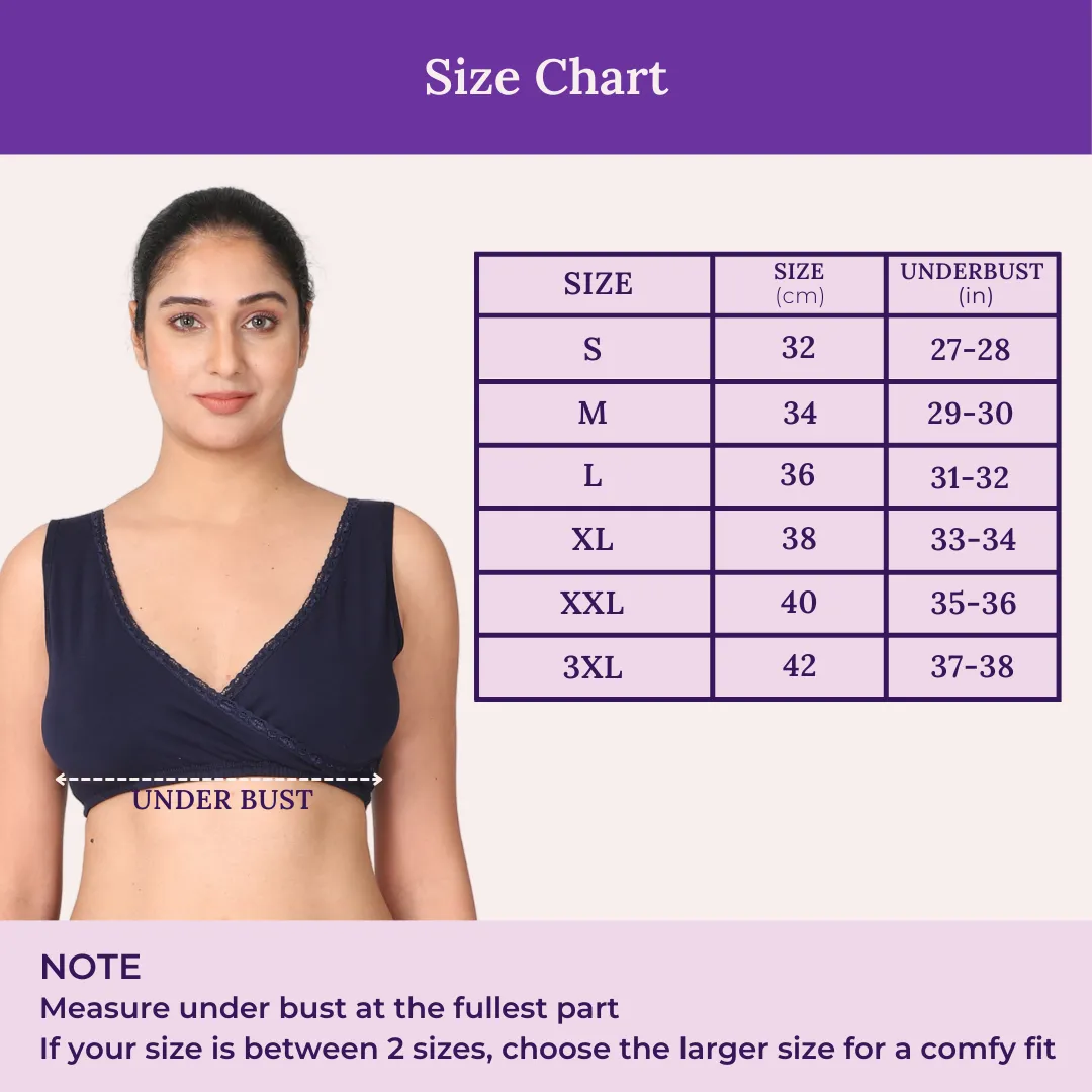 Nursing Bra | Pull-Over Neckline | Wide Straps | 3-Pack - Image 3