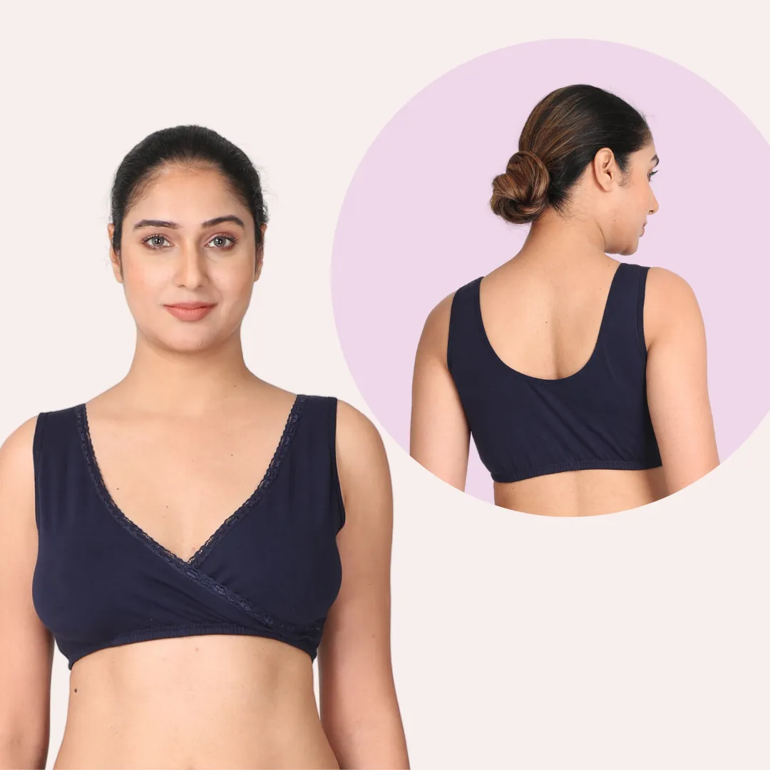 Nursing Bra | Pull-Over Neckline | Wide Straps | 3-Pack - Image 4