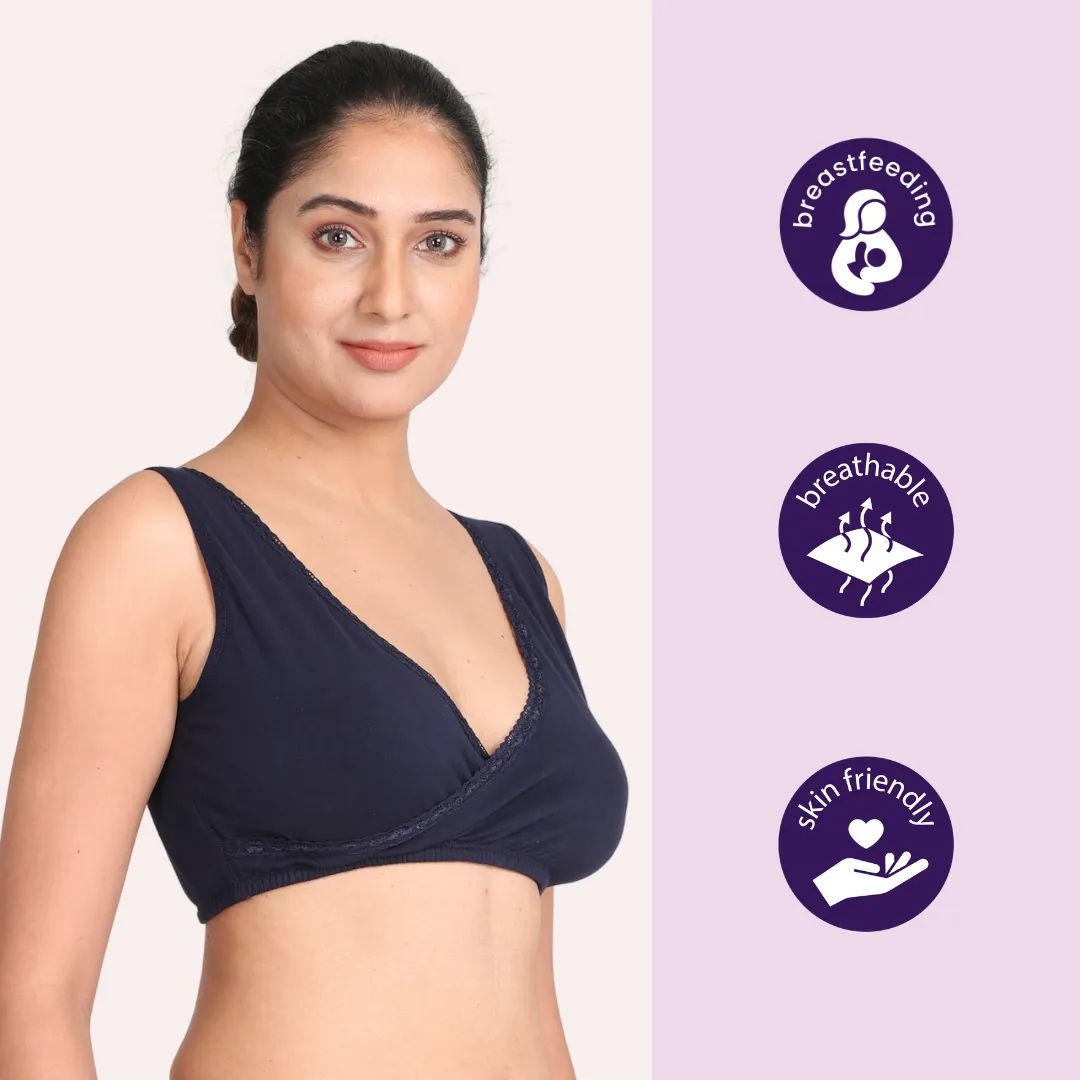 Nursing Bra | Pull-Over Neckline | Wide Straps | 3-Pack - Image 5