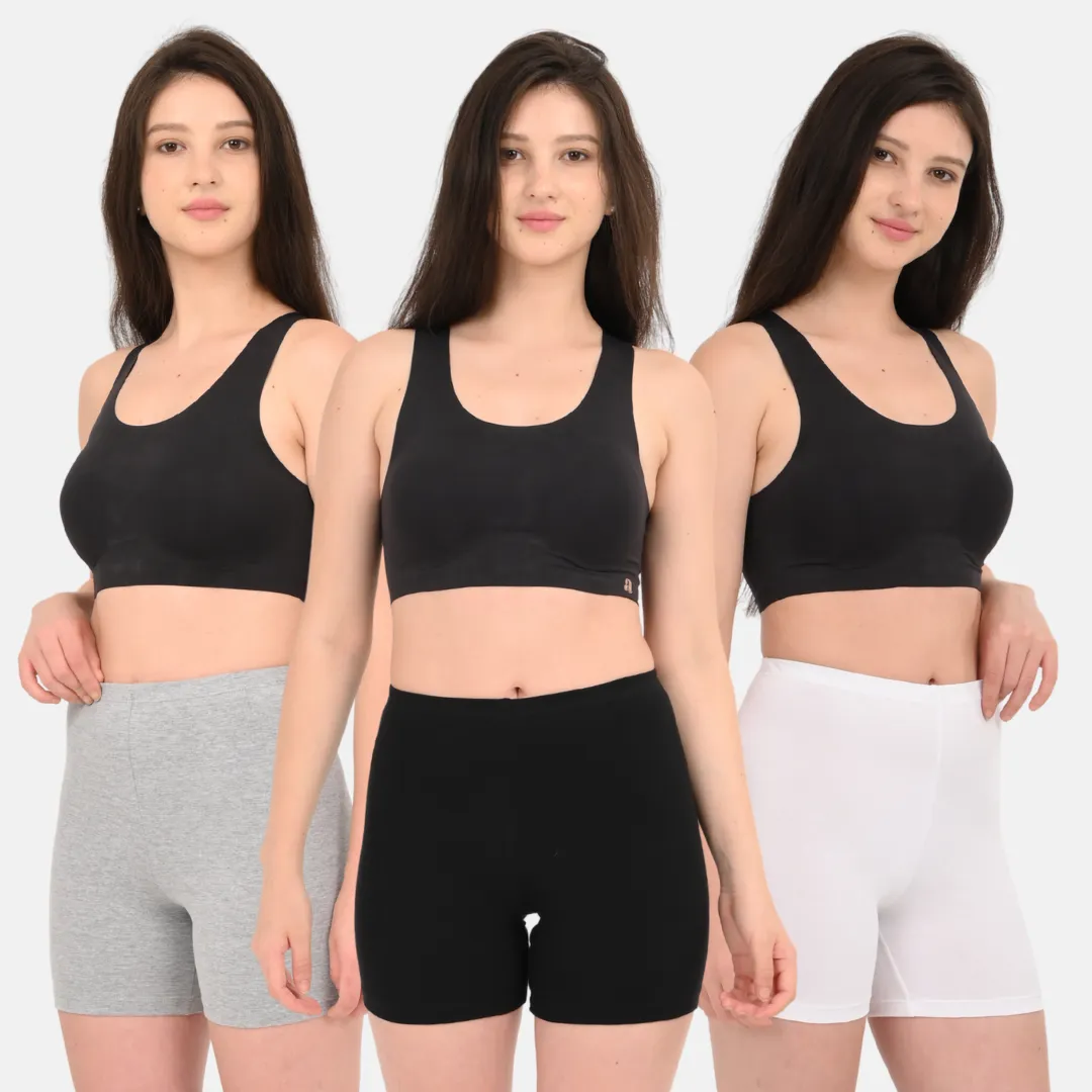 Under Dress Shorts | Full Hip Coverage | Prevents Inner Thigh Chafing | 3 Pack - Image 10