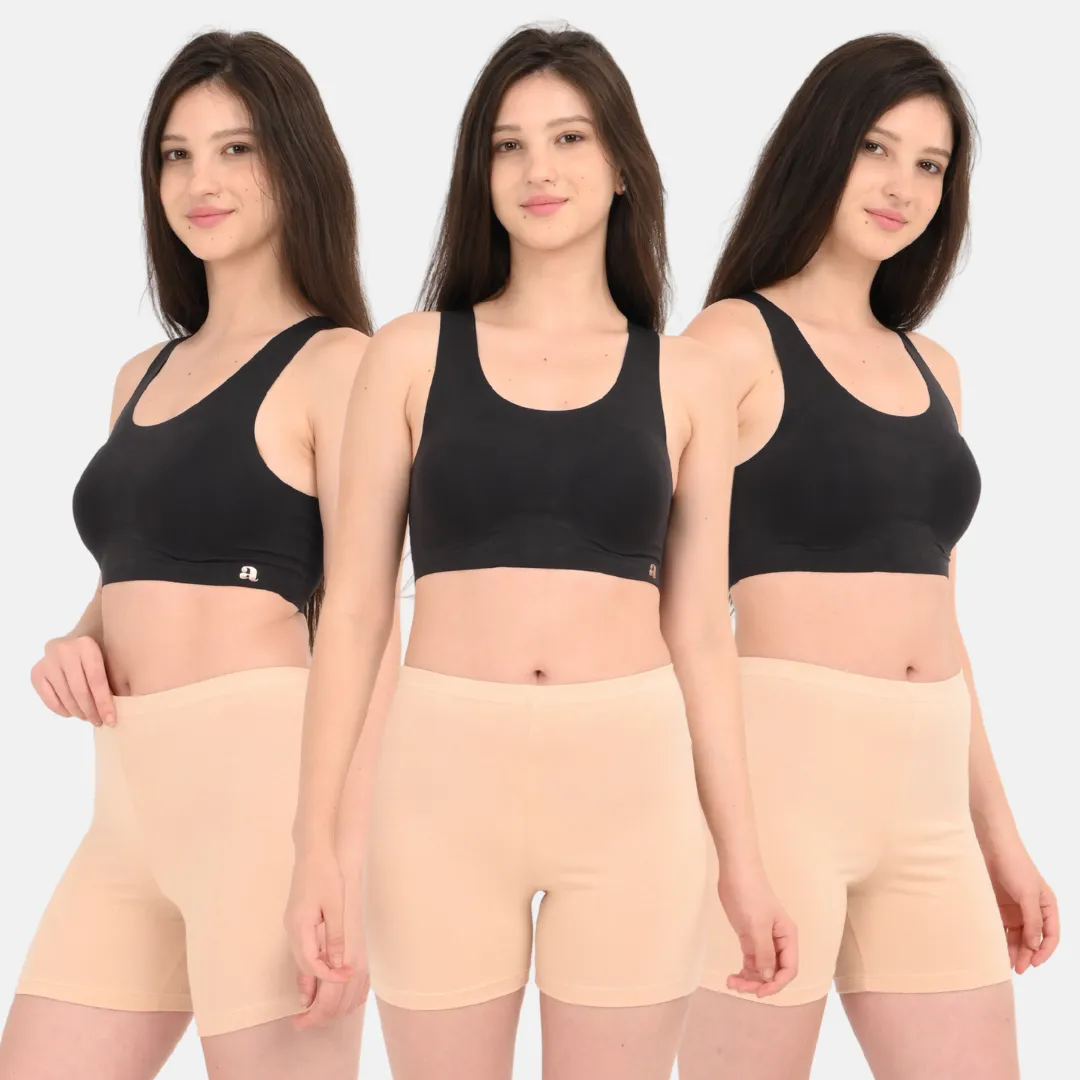 Under Dress Shorts | Full Hip Coverage | Prevents Inner Thigh Chafing | 3 Pack - Image 12