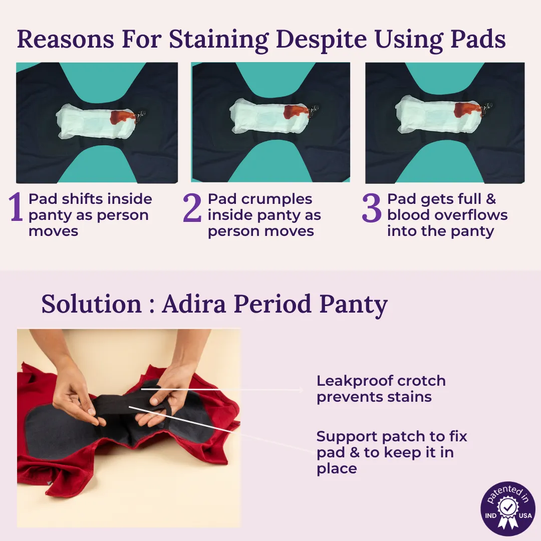 Modal Period Panty For Heavy Flow | Boxer Fit | Prevents Front, Back & Inner Thigh Stains | 3 Pack - Image 12