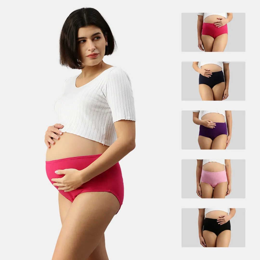 Maternity Panty With Hygiene Patch | Anti-Microbial | Full Coverage | 5-Pack - Image 7