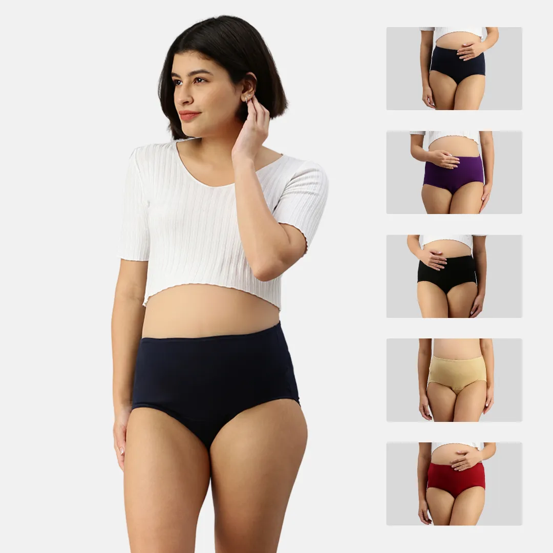Maternity Panty With Hygiene Patch | Anti-Microbial | Full Coverage | 5-Pack - Image 8