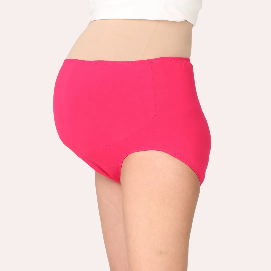 Maternity Belly Panel Panty | High Waist Full Coverage | Full Belly Support | Assorted | Recommended For 3rd Trimester | Pack Of 7 - Image 5