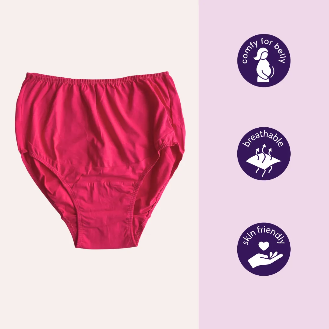 Maternity Belly Panel Panty | High Waist Full Coverage | Full Belly Support | Assorted | Recommended For 3rd Trimester | Pack Of 7 - Image 8