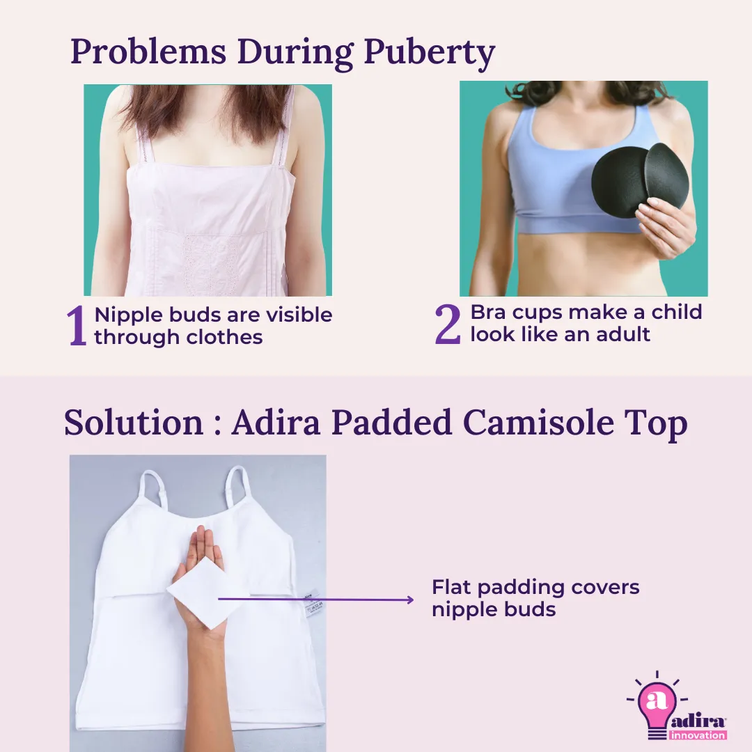 Padded Camisole | For Teens | Flat Padding | Covers Nipple Buds | Pack Of 3 - Image 10