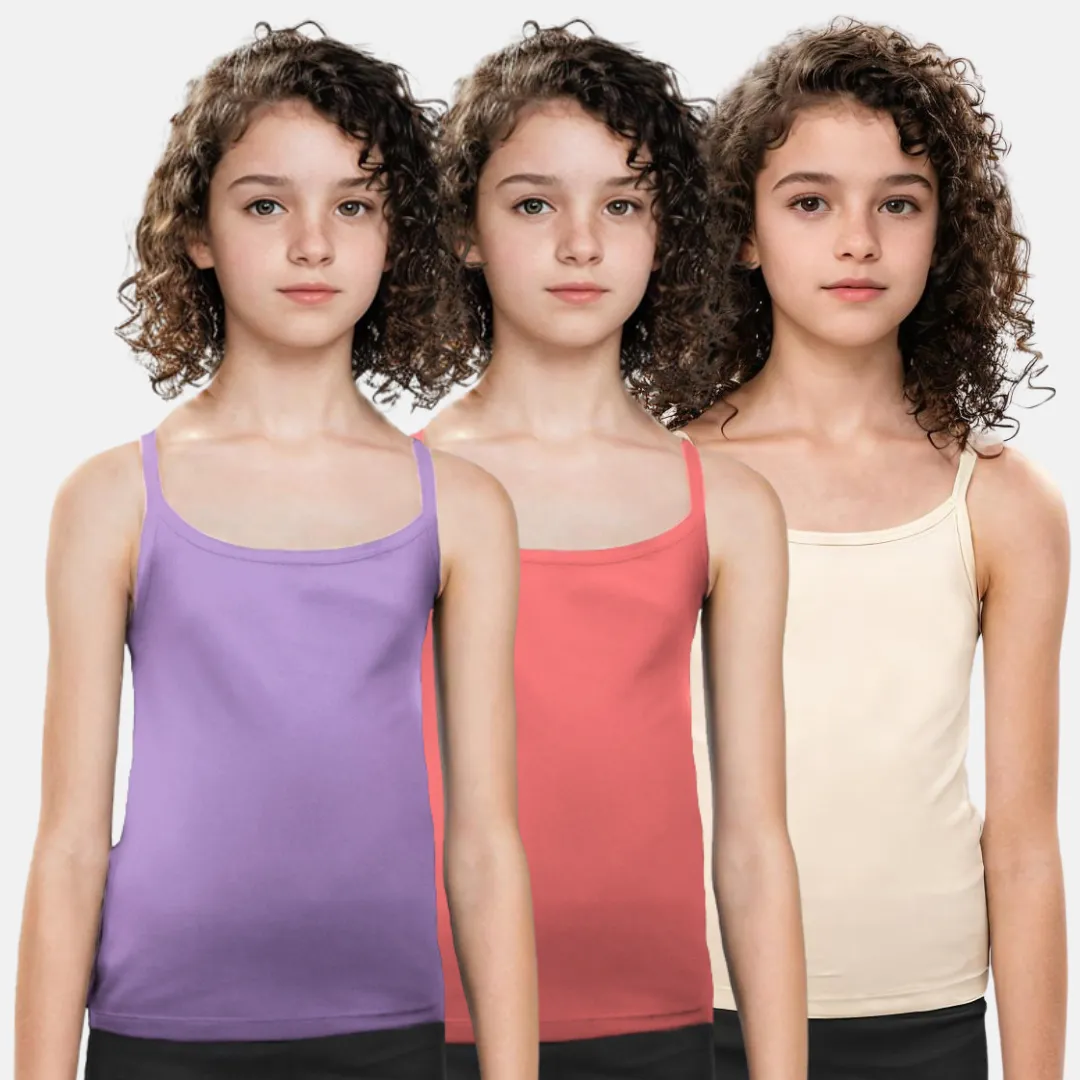Padded Camisole | For Teens | Flat Padding | Covers Nipple Buds | Pack Of 3 - Image 13