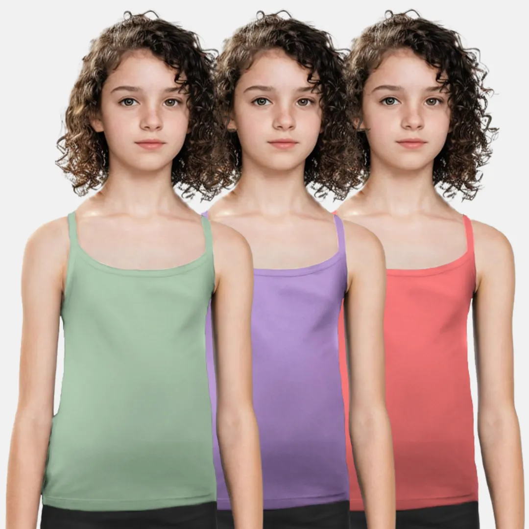 Padded Camisole | For Teens | Flat Padding | Covers Nipple Buds | Pack Of 3 - Image 16