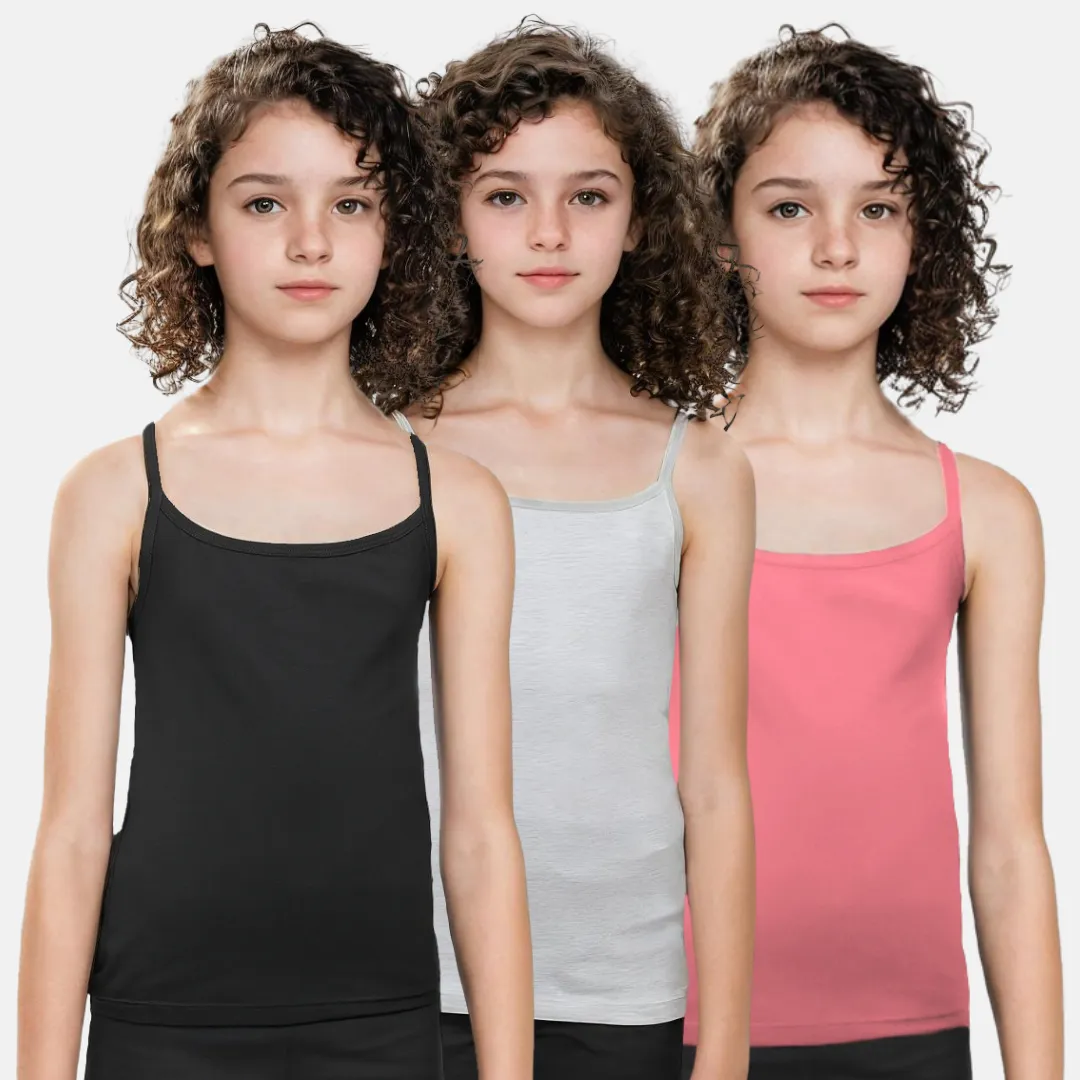 Padded Camisole | For Teens | Flat Padding | Covers Nipple Buds | Pack Of 3 - Image 17