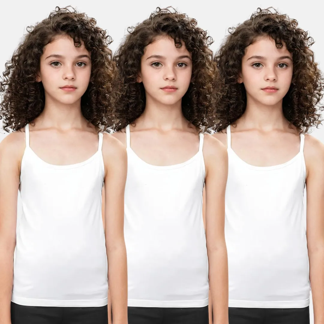 Padded Camisole | For Teens | Flat Padding | Covers Nipple Buds | Pack Of 3 - Image 21