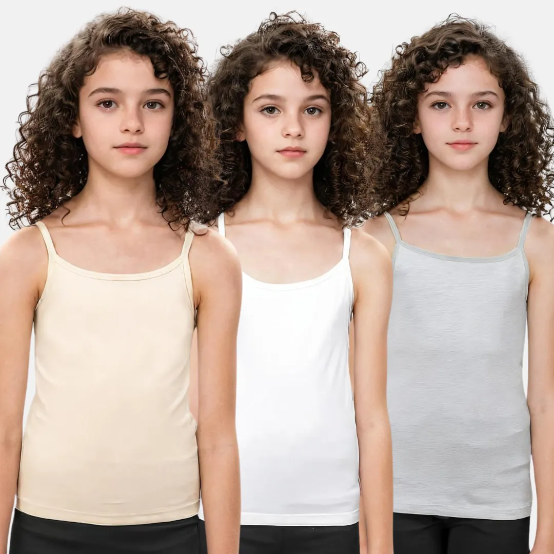 Padded Camisole | For Teens | Flat Padding | Covers Nipple Buds | Pack Of 3 - Image 22