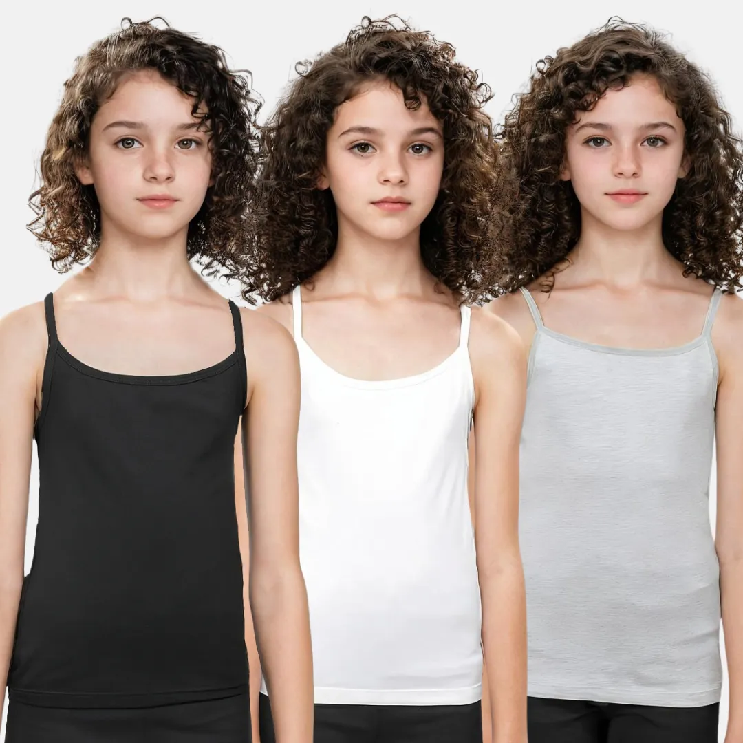 Padded Camisole | For Teens | Flat Padding | Covers Nipple Buds | Pack Of 3 - Image 24