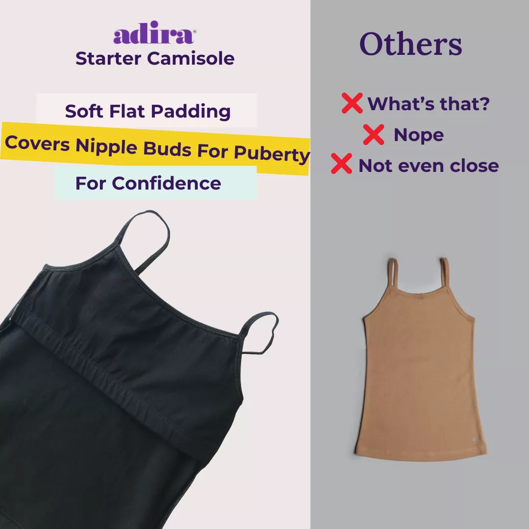 Teen Camisole | Flat Padded | Prevents Show Of Nipple Buds | Pack Of 5 - Image 3