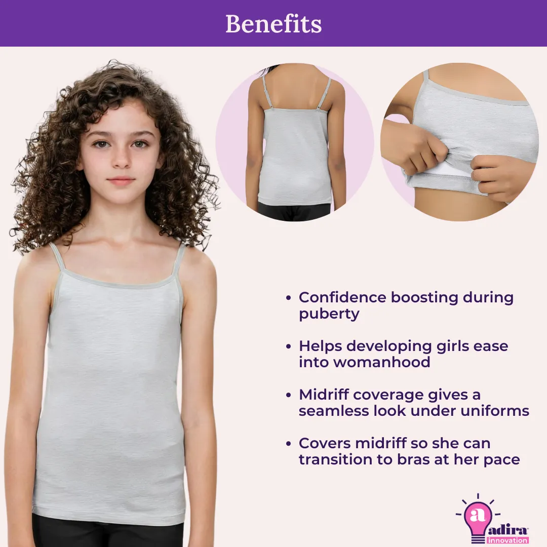 Padded Camisole | For Teens | Flat Padding | Covers Nipple Buds | Pack Of 3 - Image 9