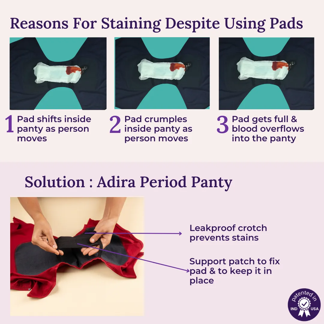 Heavy Flow Period Panties For Beginners | Boxer Fit For Heavy Flow | Prevents Front, Back & Inner Thigh Stains | 2 Pack - Image 11
