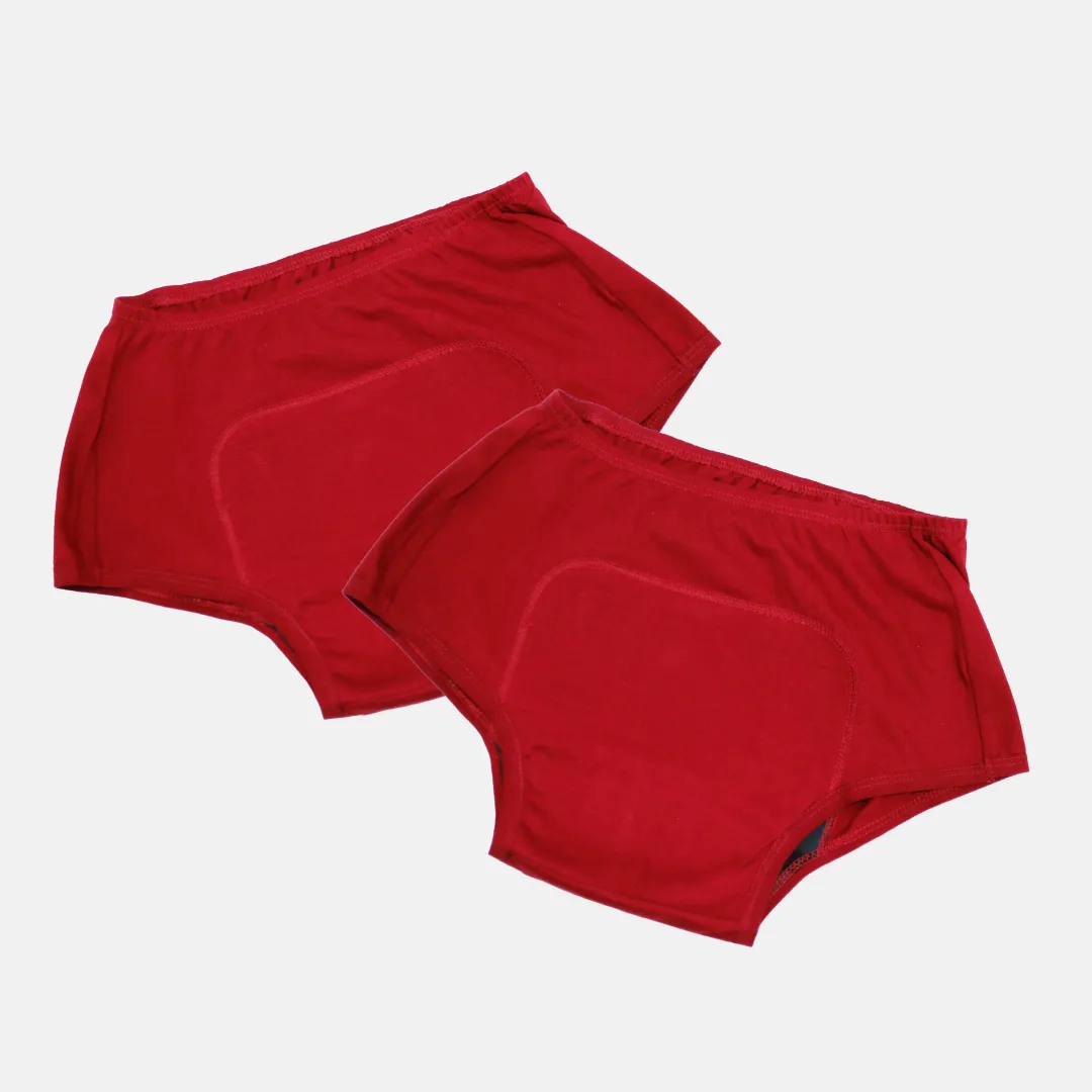 Heavy Flow Period Panties For Beginners | Boxer Fit For Heavy Flow | Prevents Front, Back & Inner Thigh Stains | 2 Pack - Image 13