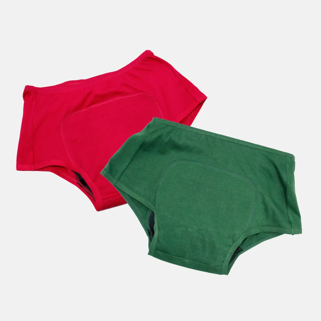 Heavy Flow Period Panties For Beginners | Boxer Fit For Heavy Flow | Prevents Front, Back & Inner Thigh Stains | 2 Pack - Image 15