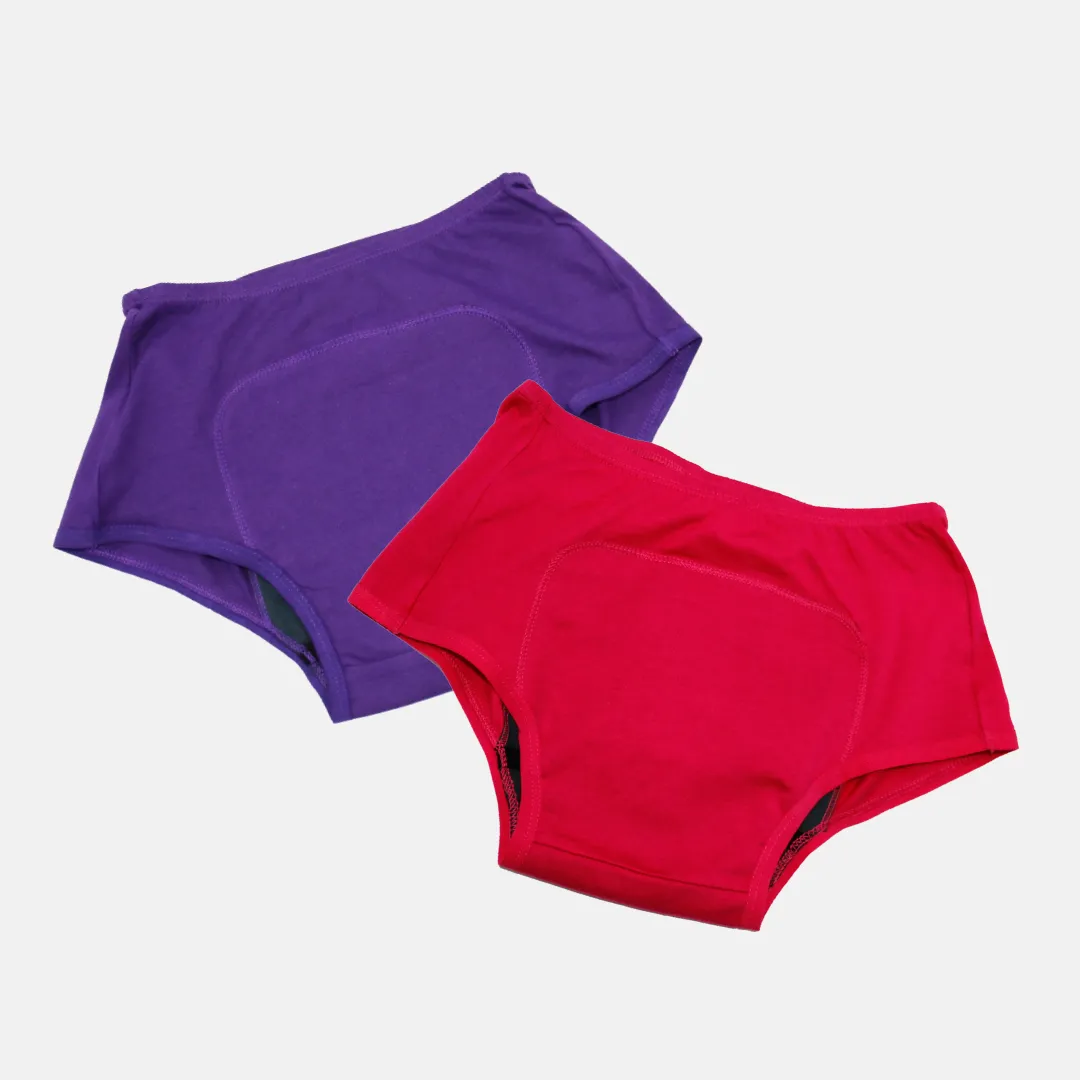 Heavy Flow Period Panties For Beginners | Boxer Fit For Heavy Flow | Prevents Front, Back & Inner Thigh Stains | 2 Pack - Image 17