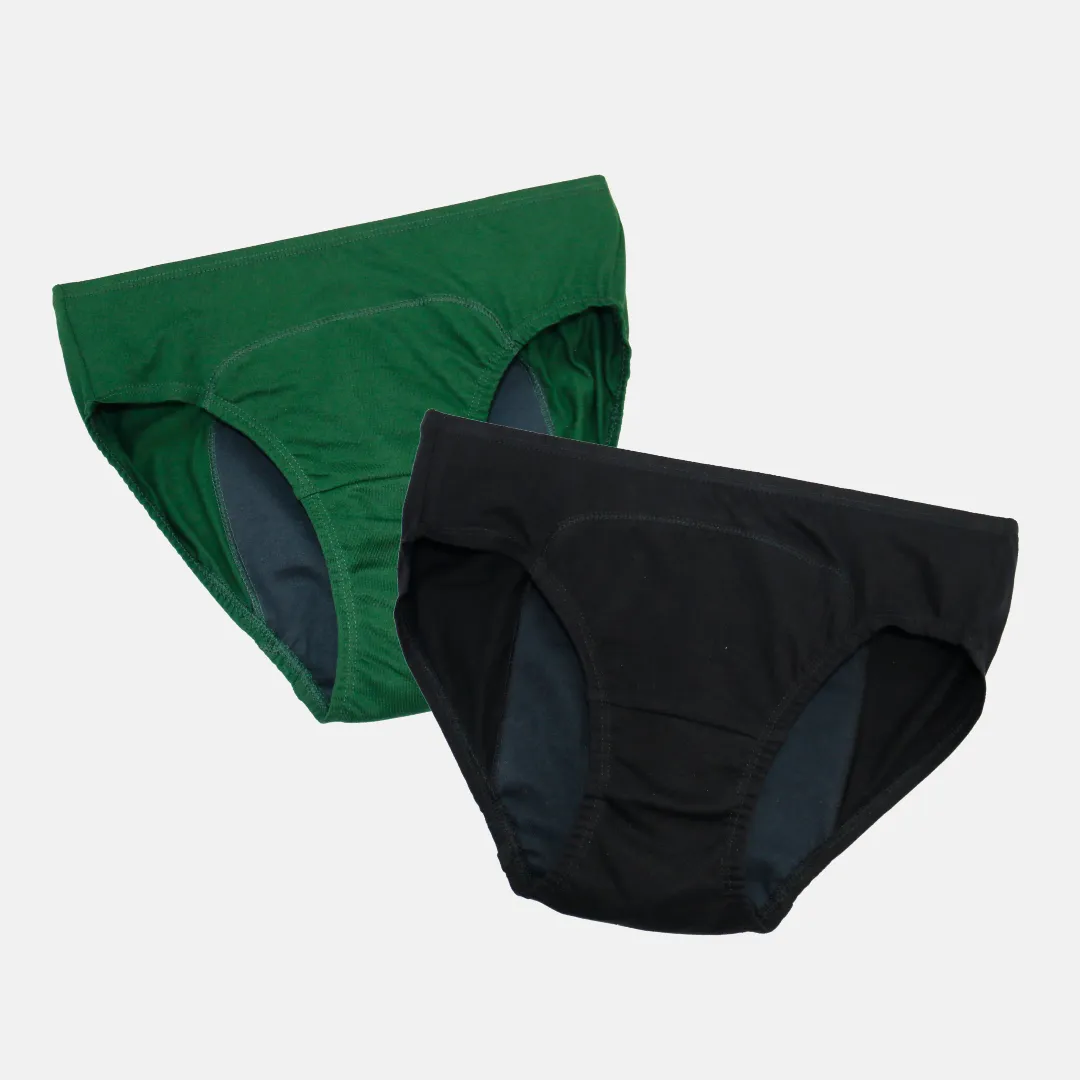 Medium Flow Period Panties For Teens | Hipster Fit | Use with Pad For Hygiene | Prevents Front & Back Stains | 2 Pack - Image 12