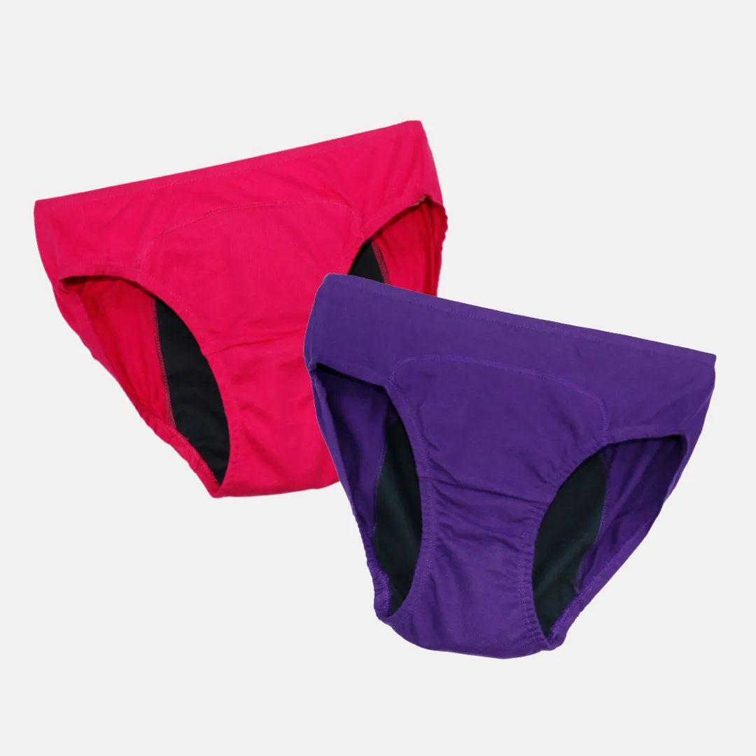 Medium Flow Period Panties For Teens | Hipster Fit | Use with Pad For Hygiene | Prevents Front & Back Stains | 2 Pack - Image 13