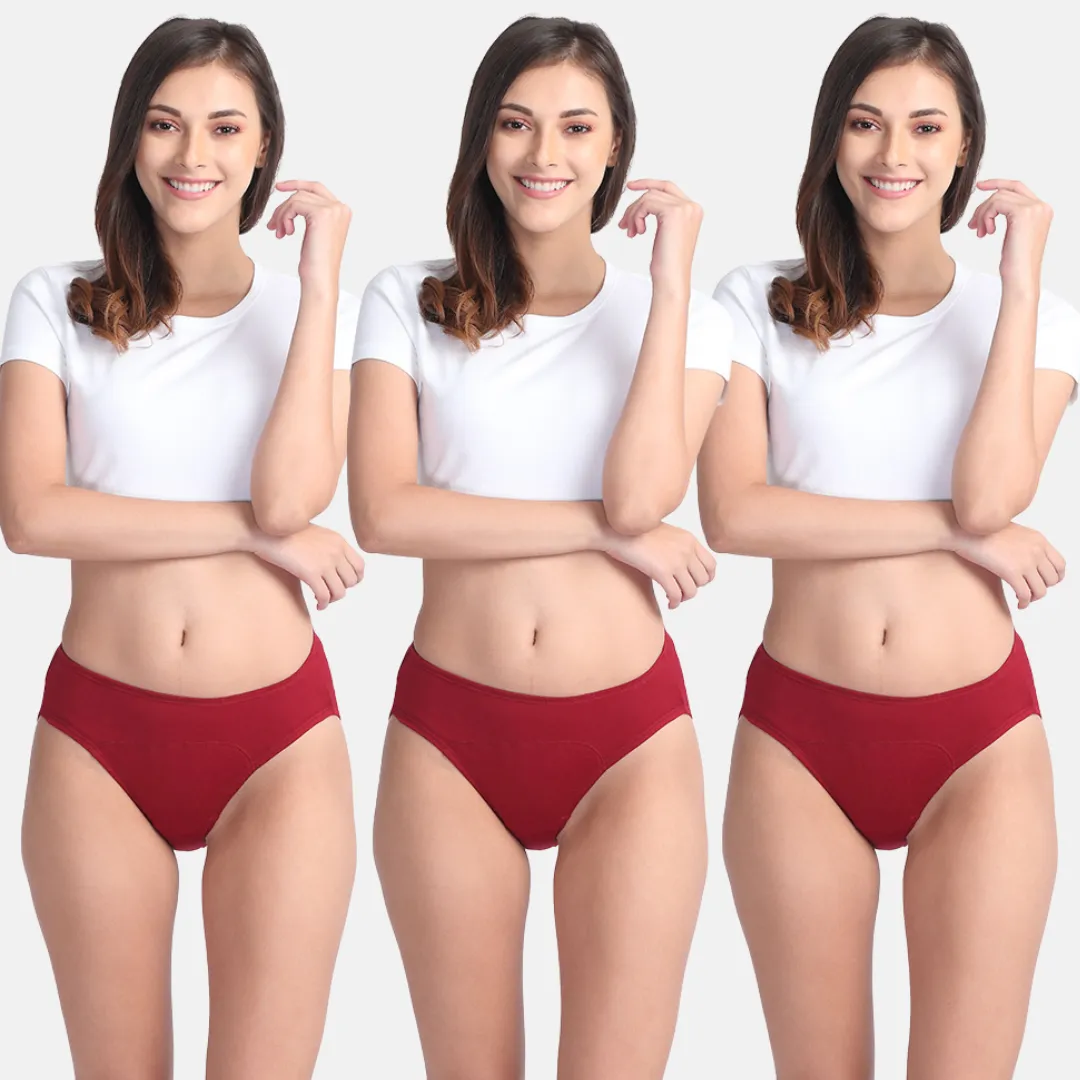 Period Panties For Stain Free Period | Hipster Fit | Use with Pad For Hygiene | Prevents Front & Back Stains - Image 16