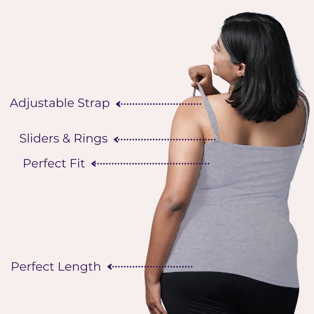Plus Size Camisole | Soft Adjustable Shoulder Elastic | Offers Full Coverage - Image 6