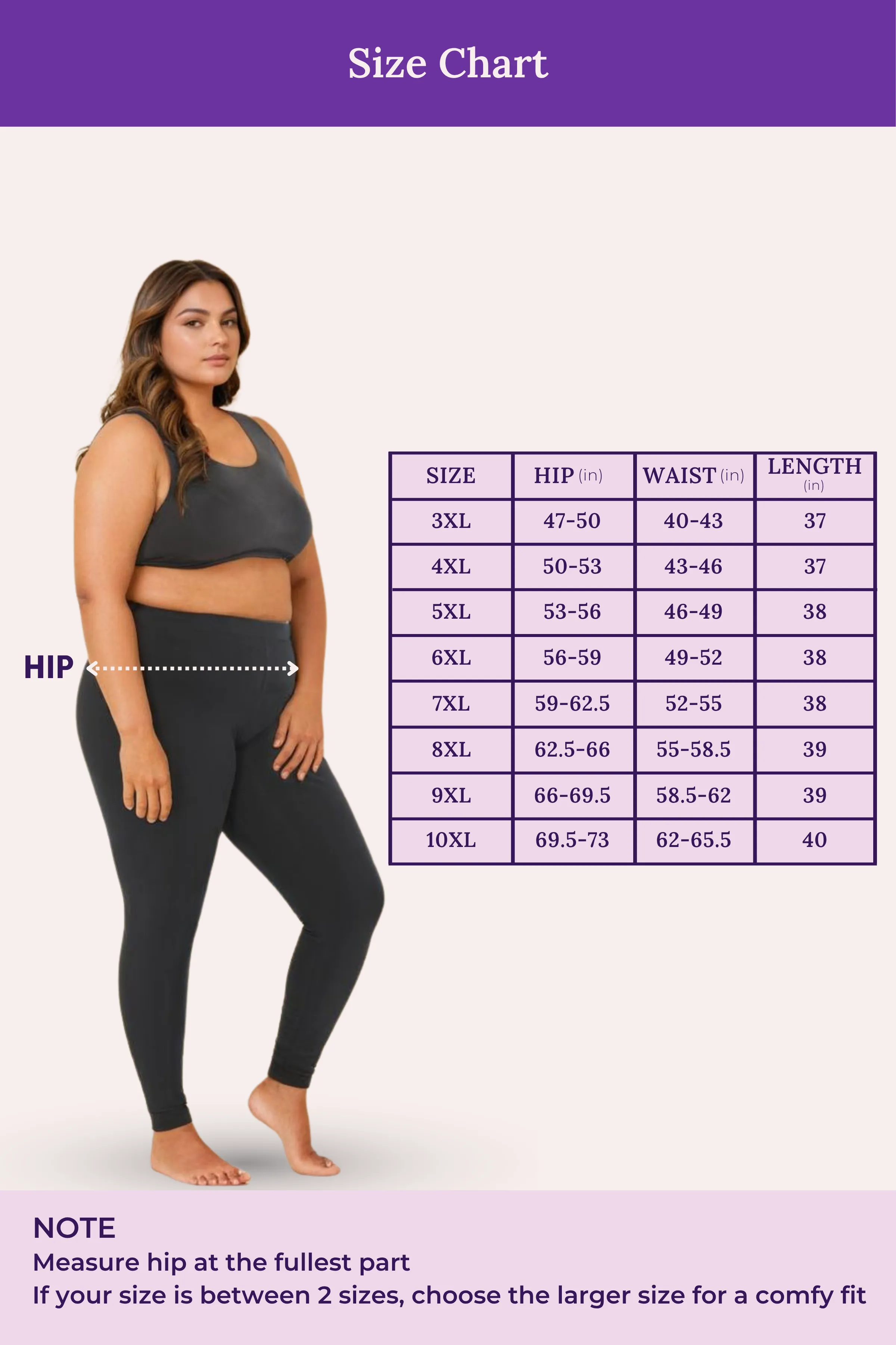Plus Size Leggings For Women | Mid Waist | Ankle Length | Soft Cotton & Elastane Blend | Non-See-Through | Gusset Crotch Prevents Ripping - Image 4