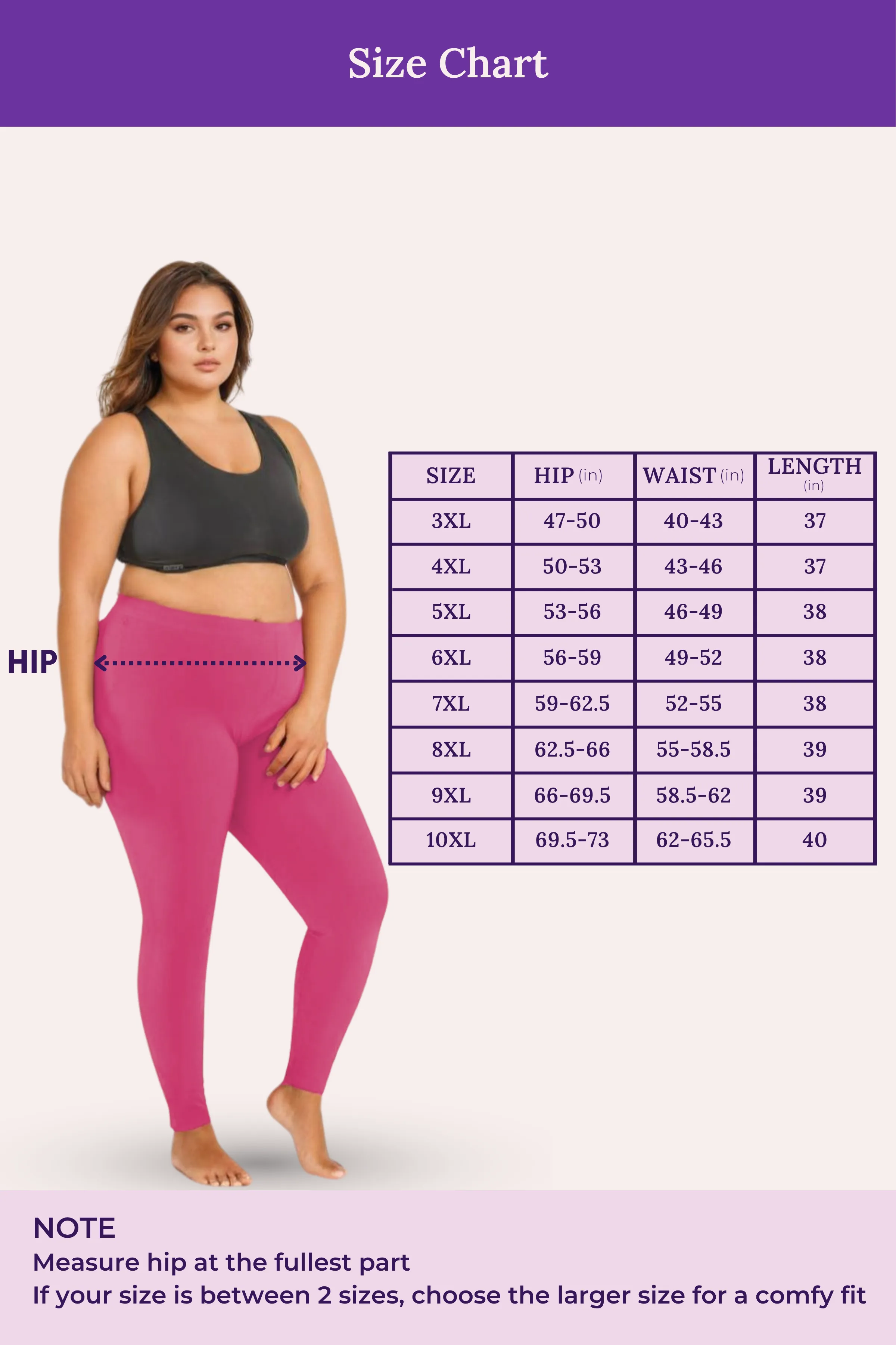 Plus Size Leggings For Women | Mid Waist | Ankle Length | Soft Cotton & Elastane Blend | Non-See-Through | Gusset Crotch Prevents Ripping - Image 4