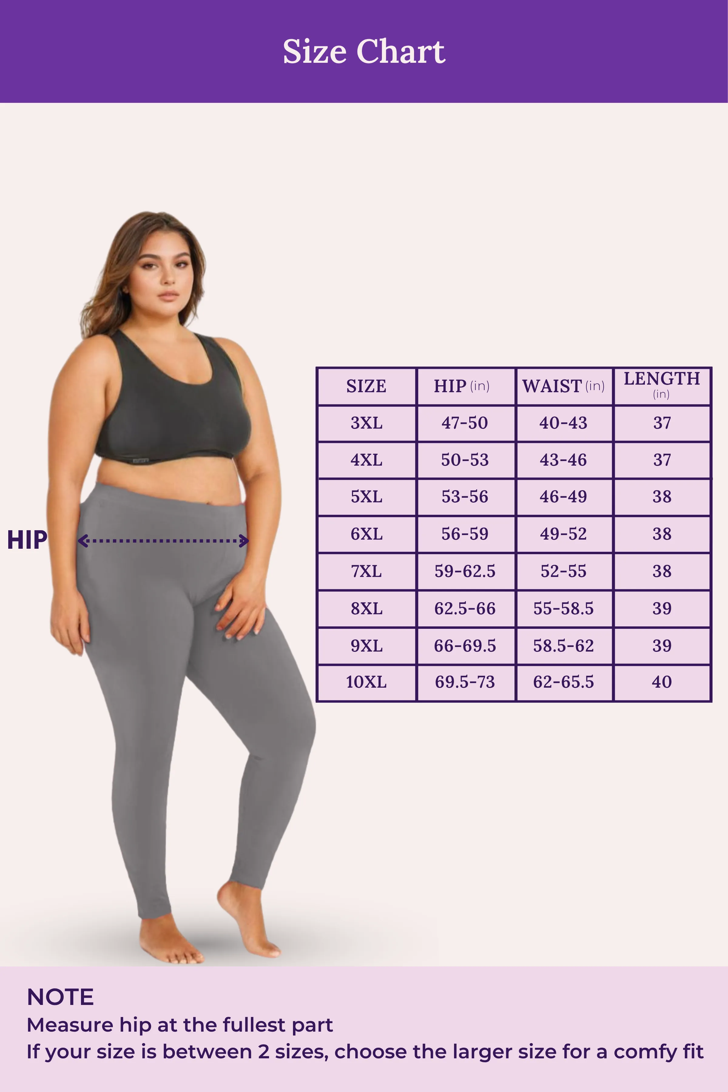 Plus Size Leggings For Women | Mid Waist | Ankle Length | Soft Cotton & Elastane Blend | Non-See-Through | Gusset Crotch Prevents Ripping - Image 4