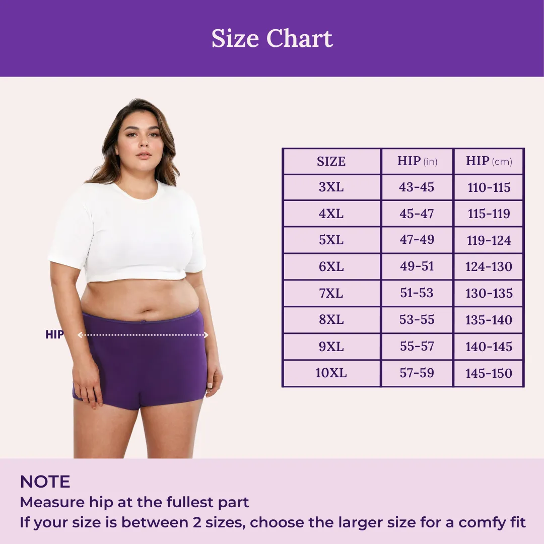 Plus Size BrZee Boyshorts | Lightweight Cotton-Elastane Fabric | Super Stretchy For Comfort | No Visible Panty Lines | Pack Of 3 - Image 4