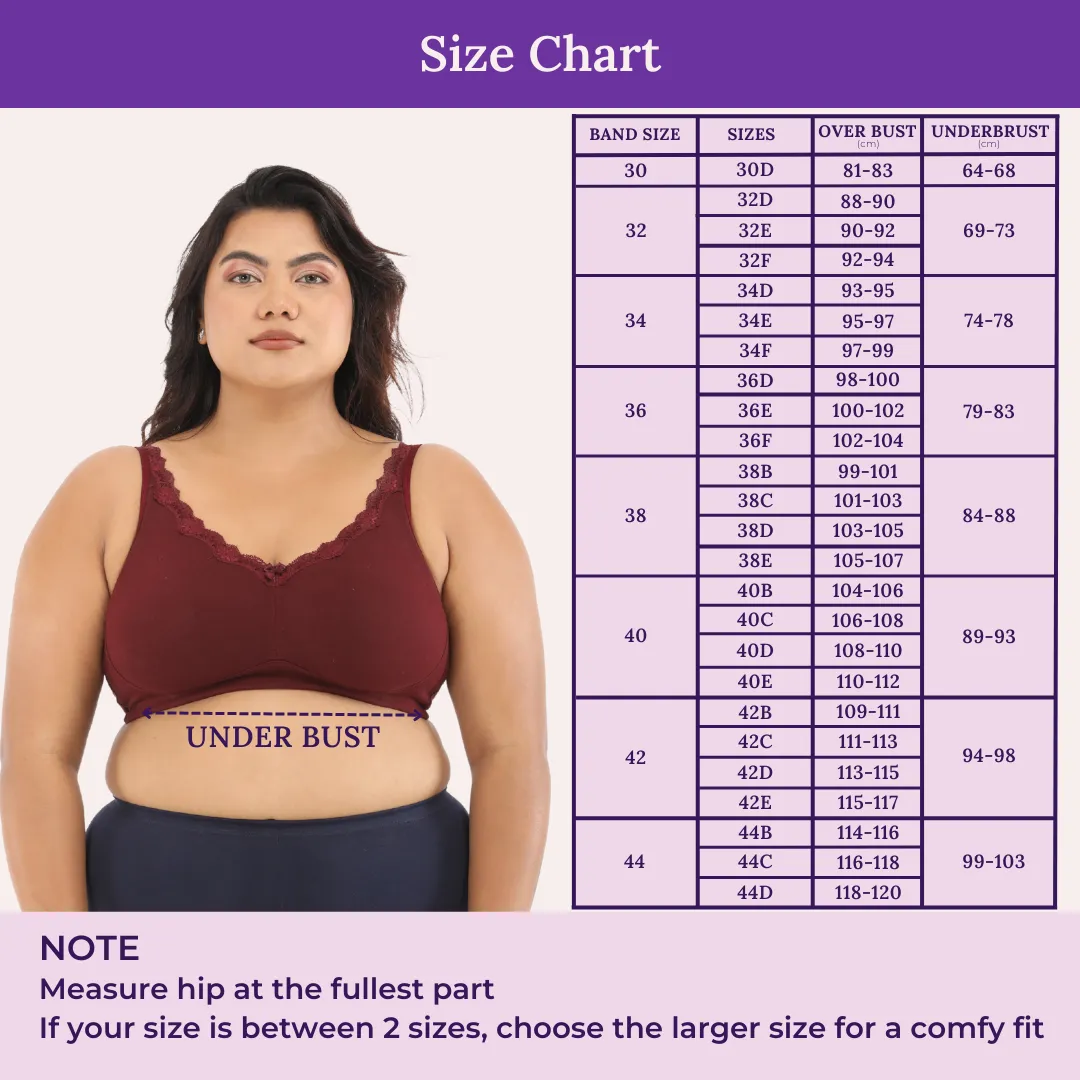 Day Bra For Curvy Women | Full Coverage | Wire-Free & Non-Padded | Seamless Cups | No Centre Panel/Gore | Back Hook & Eye Closure | Pack Of 3 - Image 3