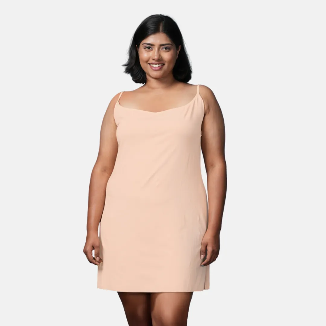Plus Size Inner Slip For Kurti/Kurta | Adjustable Straps | Side Slits For Easy Movement - Image 7