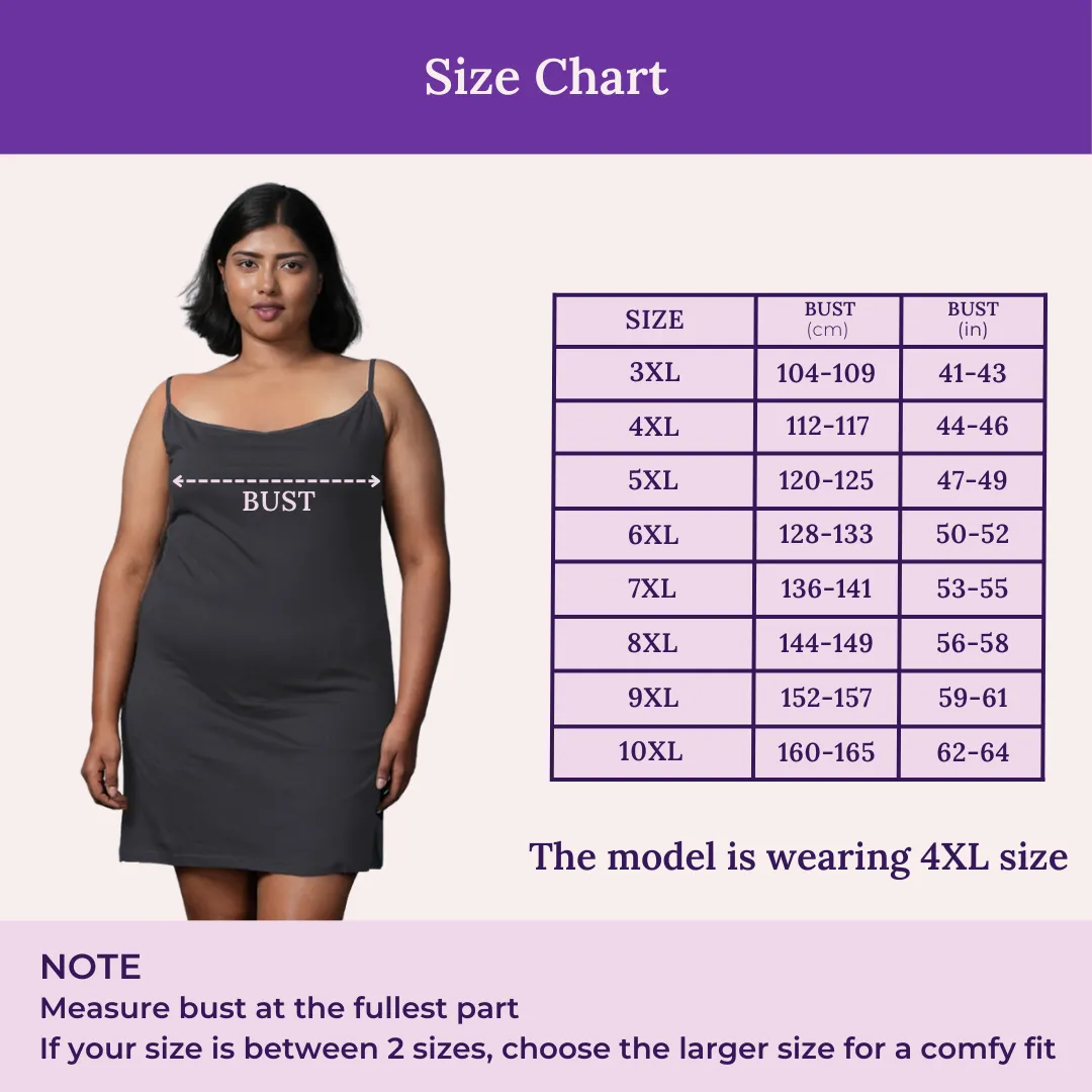 Plus Size Inner Slip For Kurti/Kurta | Adjustable Straps | Side Slits For Easy Movement | Pack Of 2 - Image 3