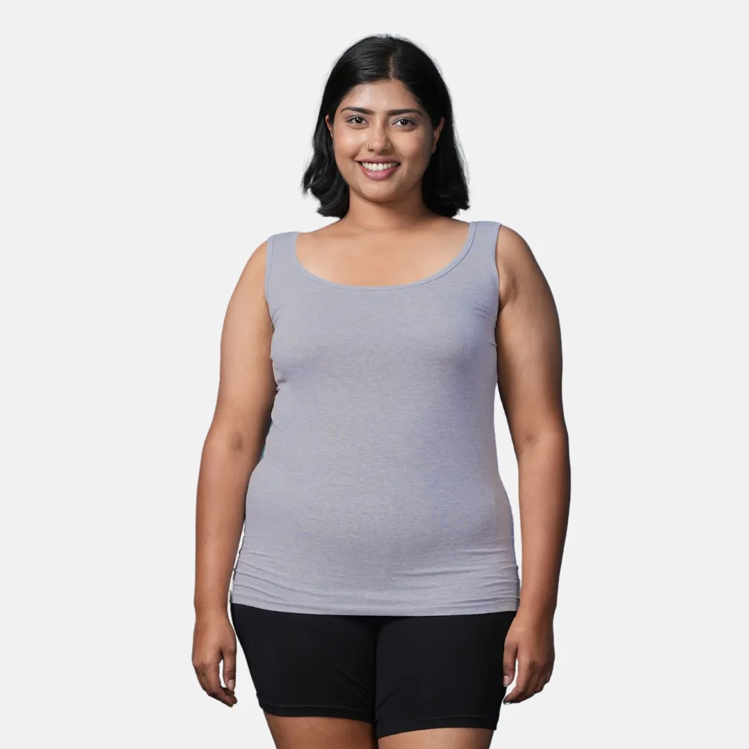 Plus Size Inner Tank Tops | Wide Fabric Shoulder | Round Neckline | Offers Full Coverage - Image 7
